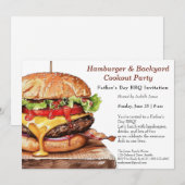 Invitation au barbecue de la Fête du Père - Juicy  (Devant / Derrière)