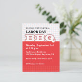 Invitation au barbecue de la fête du travail (Debout devant)