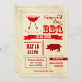 Invitation au barbecue de la journée commémorative (Devant / Derrière)