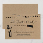Invitation au barbecue de réunion familiale (Devant / Derrière)