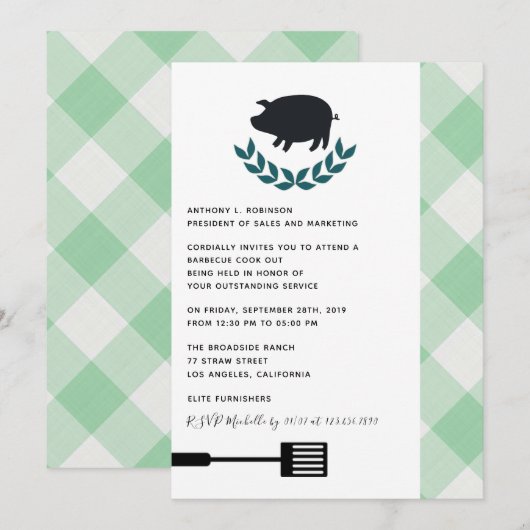 Invitation au barbecue d'entreprise (Devant / Derrière)