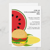 Invitation au barbecue d'été (Devant / Derrière)