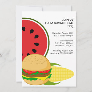 Invitation au barbecue d'été