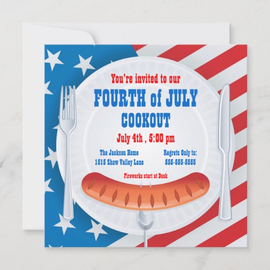 Invitation au barbecue du 14 juillet (Devant)