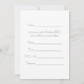 Invitation au barbecue du 40e anniversaire (Dos)