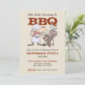 Invitation au barbecue du salon de caricature élég (Debout devant)