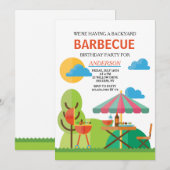 Invitation au barbecue jardin (Devant / Derrière)