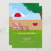 Invitation au barbecue jardin (Devant / Derrière)