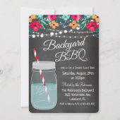 Invitation au barbecue Jardin Mason Jar (Devant)