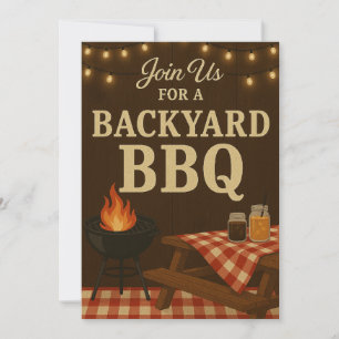 Invitation au barbecue jardin Rustique Summer Co