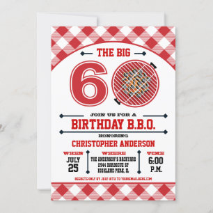 Invitation au barbecue pour 60 ans
