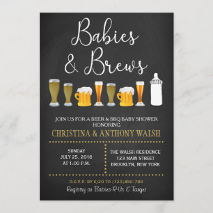 Invitation au barbecue pour bébés et Baby showers 