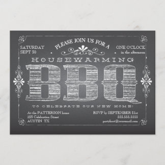 Invitation au barbecue pour chauffer le tableau de