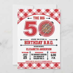 Invitation au barbecue pour le 50e anniversaire