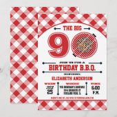 Invitation au barbecue pour le 90e anniversaire (Devant / Derrière)