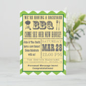 Invitation au barbecue vert pour réchauffer les ma (Debout devant)