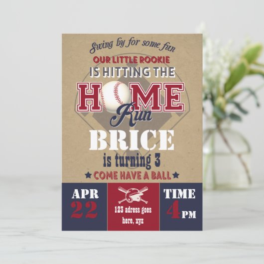 Invitation au baseball (Debout devant)