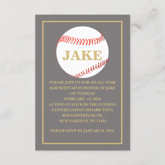 Invitation au baseball Bar Mitzvah, Bar Mitzvah