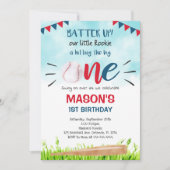 Invitation au baseball bleu clair (Devant)