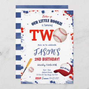 Invitation au baseball du 2e anniversaire