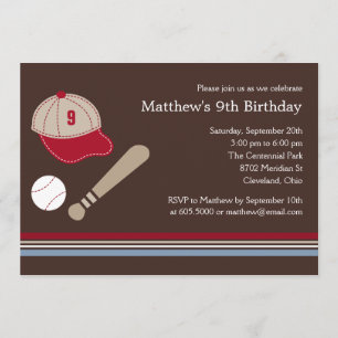 Invitation au baseball Gears - Anniversaire