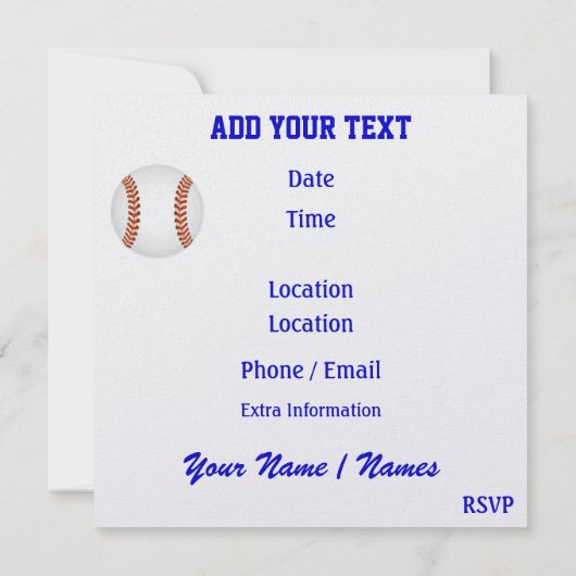 Invitation au baseball - SRF (Dos)