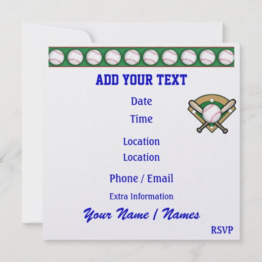 Invitation au baseball - SRF (Dos)