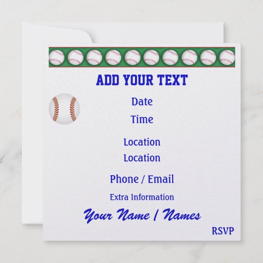 Invitation au baseball - SRF (Dos)