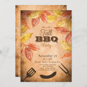 Invitation au BBQ d'automne, Fête de Barbecue d'Au (Devant / Derrière)