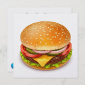 Invitation au BBQ de Hamburger - 4 juillet (Devant / Derrière)