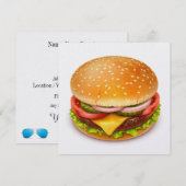 Invitation au BBQ de hamburgers - 4 juillet (Devant / Derrière)