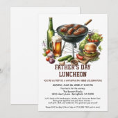 Invitation au BBQ de la Fête des Pères – Hamburger (Devant / Derrière)