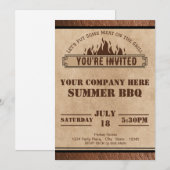 Invitation au BBQ de l'entreprise, Barbecue d'été, (Devant / Derrière)
