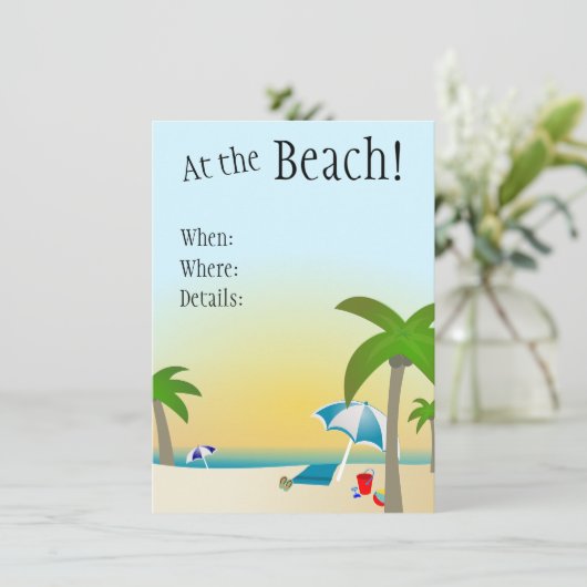 Invitation Au Beach !invitation (Debout devant)