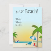 Invitation Au Beach !invitation (Devant)