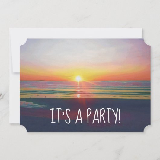 Invitation au Beach Sunrise Party (Dos)