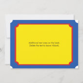 Invitation au billet de fête d'anniversaire de Car (Dos)