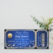 Invitation au billet de parti doré (Debout devant)