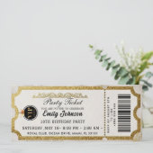 Invitation au billet de parti doré (Debout devant)