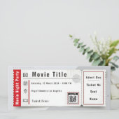 Invitation au billet de soirée cinéma (Debout devant)