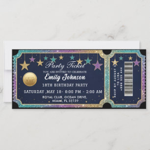 Invitation au billet d'or de la fête