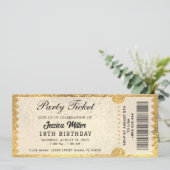 Invitation au billet d'or de la fête (Debout devant)