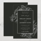 Invitation au boquet floral moderne et élégant (Devant / Derrière)