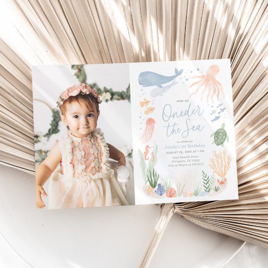 Invitation Au bord de la mer 1er anniversaire Photo