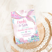 Invitation Au bord de la mer Petite Sirène 1er anniversaire