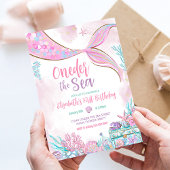 Invitation Au bord de la mer Petite Sirène 1er anniversaire