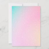 Invitation Au bord de la mer Sirène bébé fille 1er anniversai (Dos)