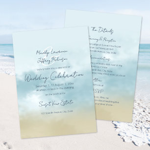 Invitation Au bord de la plage de surf océanique tout en un m