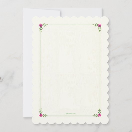 Invitation au bouquet de printemps (Dos)