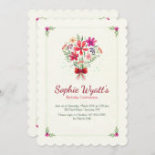 Invitation au bouquet de printemps (Devant / Derrière)